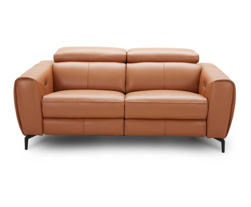 Nakale Genuine Leather Reclining 70" Square Arm Sofa | Wayfair North America