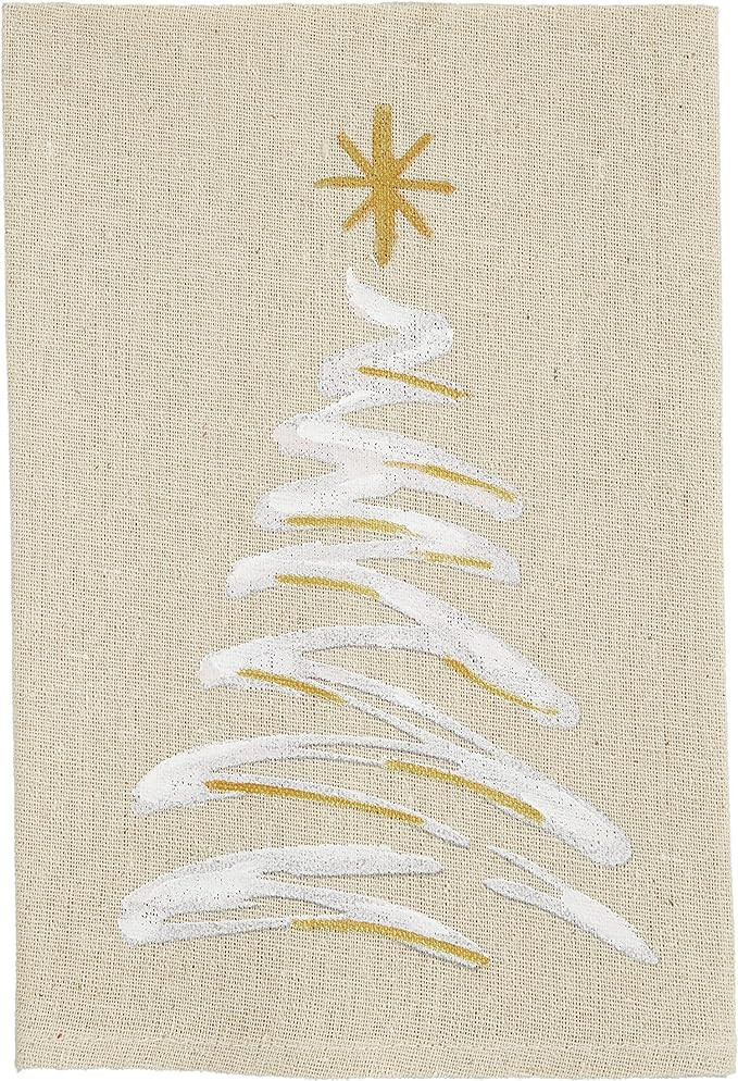 Mud Pie Faith Christmas Painted Towel, Tree, 21" x 14" | Amazon (US)