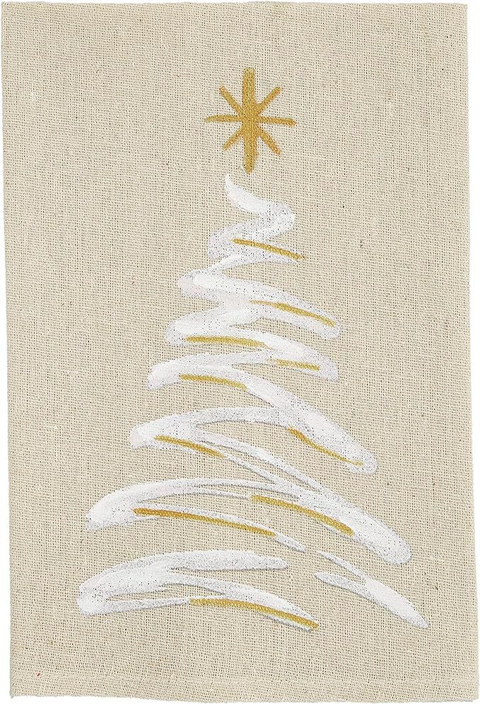 Mud Pie Faith Christmas Painted Towel, Tree, 21" x 14" | Amazon (US)