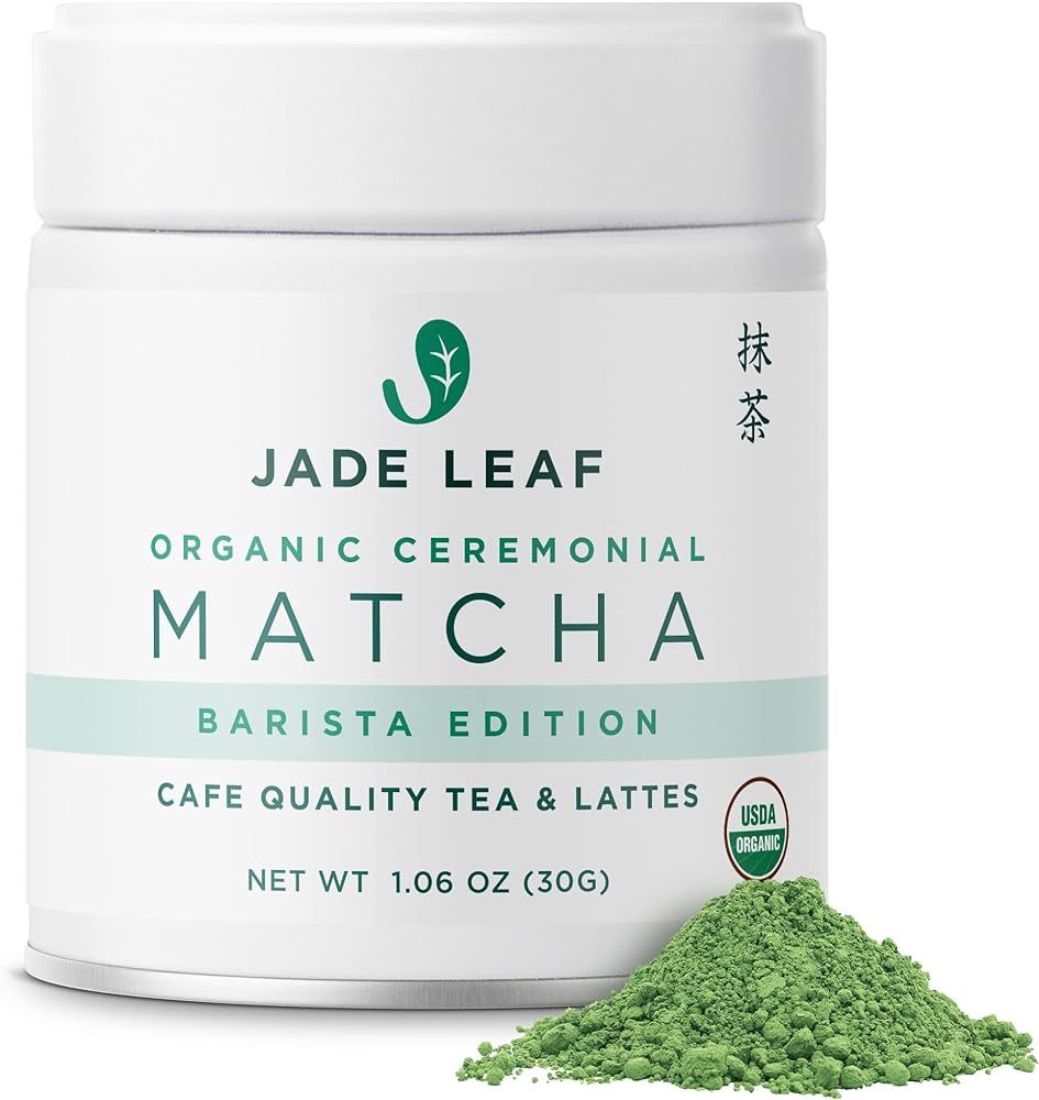 Jade Leaf Matcha Organic Ceremonial Grade Green Tea Powder - Barista Edition For Cafe Quality Tea... | Amazon (US)