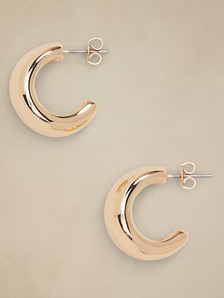 Chubby Curve Hoop Earrings | Banana Republic Factory
