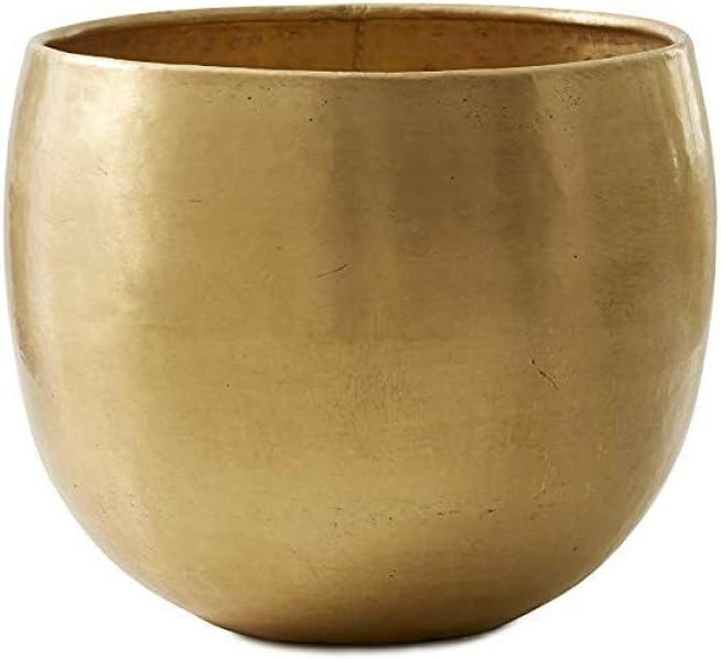 Serene Spaces Living Antiqued Hammered Brass Planter –Vintage Texture and Classic Design – So... | Amazon (US)