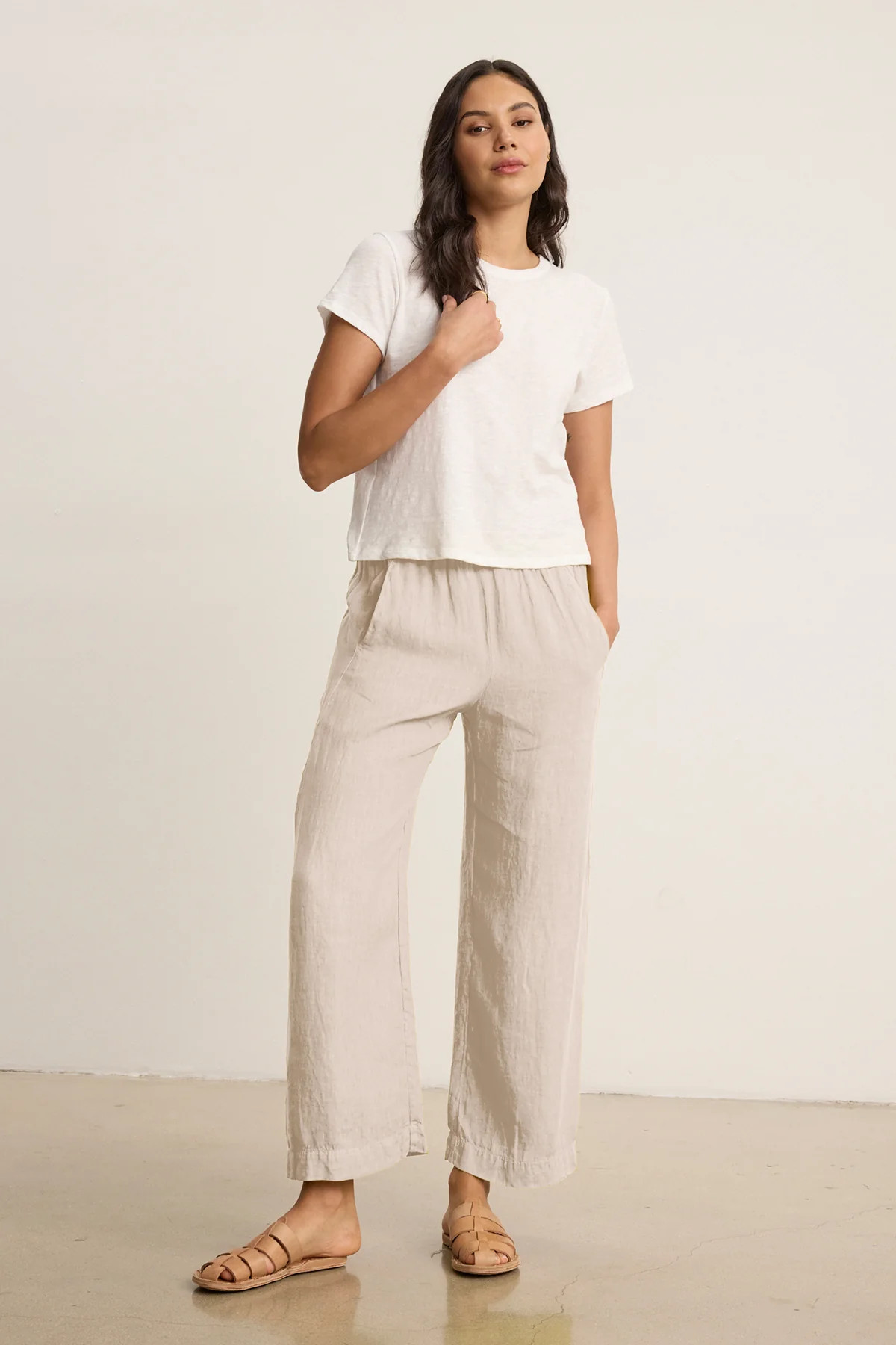 LOLA LINEN STRAIGHT LEG PANT | Velvet by Graham & Spencer
