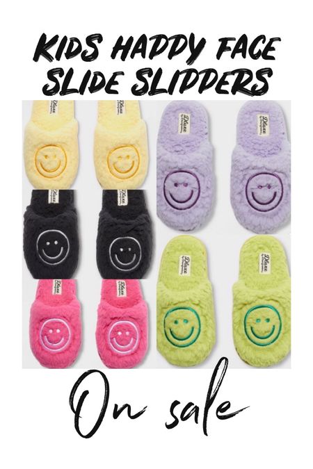 Kids happy face slide slippers only $10.50 😃 

#LTKshoecrush #LTKsalealert #LTKkids