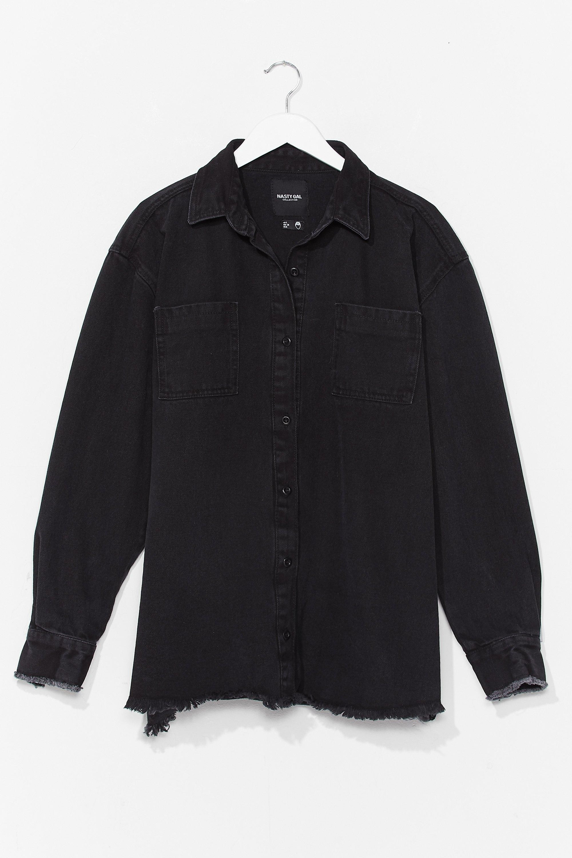 Washed Out Oversized Shacket | NastyGal (US & CA)