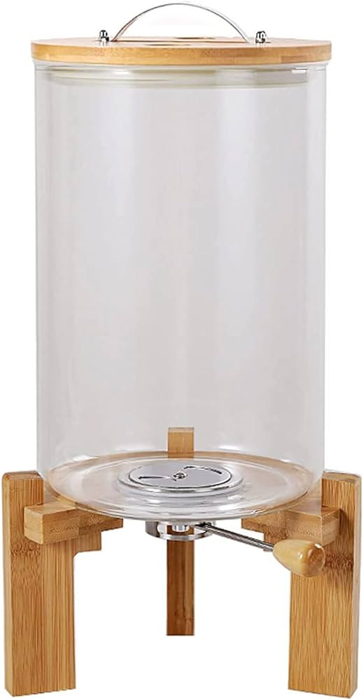 Flour and Cereal Container, 5L/8L, Rice Dispenser, Creative Glass Food Storge Container for Kitch... | Amazon (US)