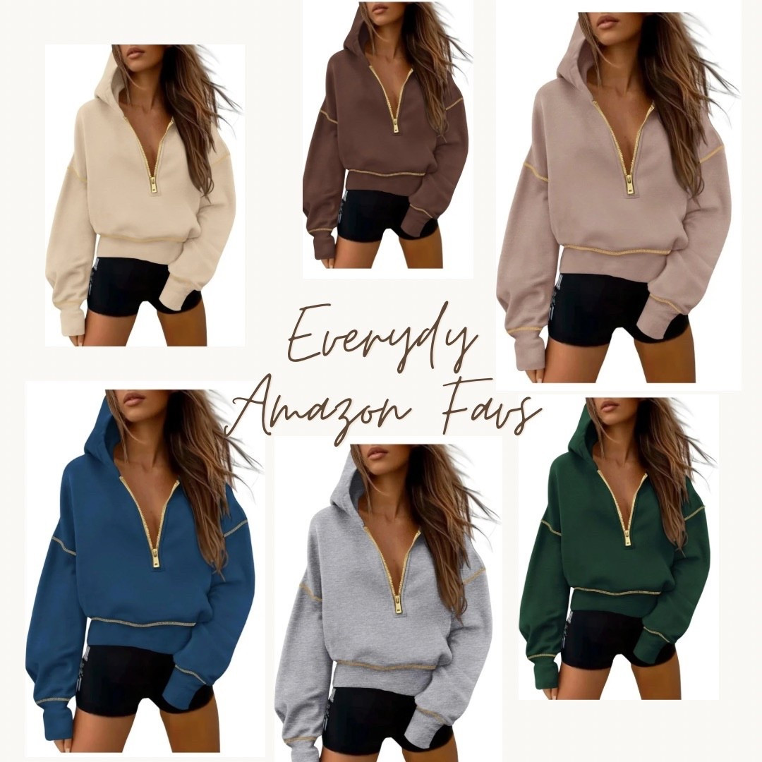 Obsessed with this cropped half-zip sweatshirt — the gold zipper detail makes it look so chic and elevated 💫 Perfect for cozy fall days, coffee runs, and that effortless “off-duty” look. Wearing mine on repeat with leggings and sneakers. 
#CroppedHalfZip #FallOutfitInspo
#GoldZipperDetails #CozySeason
#NeutralOutfits #OOTDFall
#EffortlessStyle #fallfashion #amazoninfluencer


#LTKSaleAlert #LTKGiftGuide #LTKootd