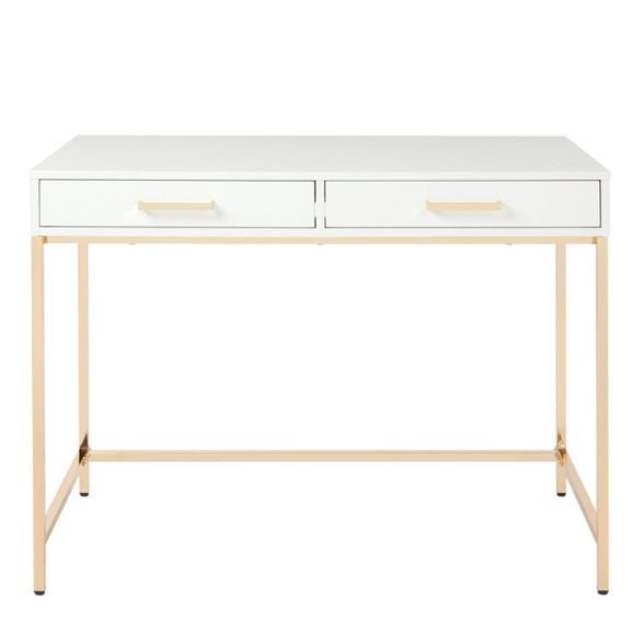 Alios Desk White/Gold - OSP Home Furnishings | Target