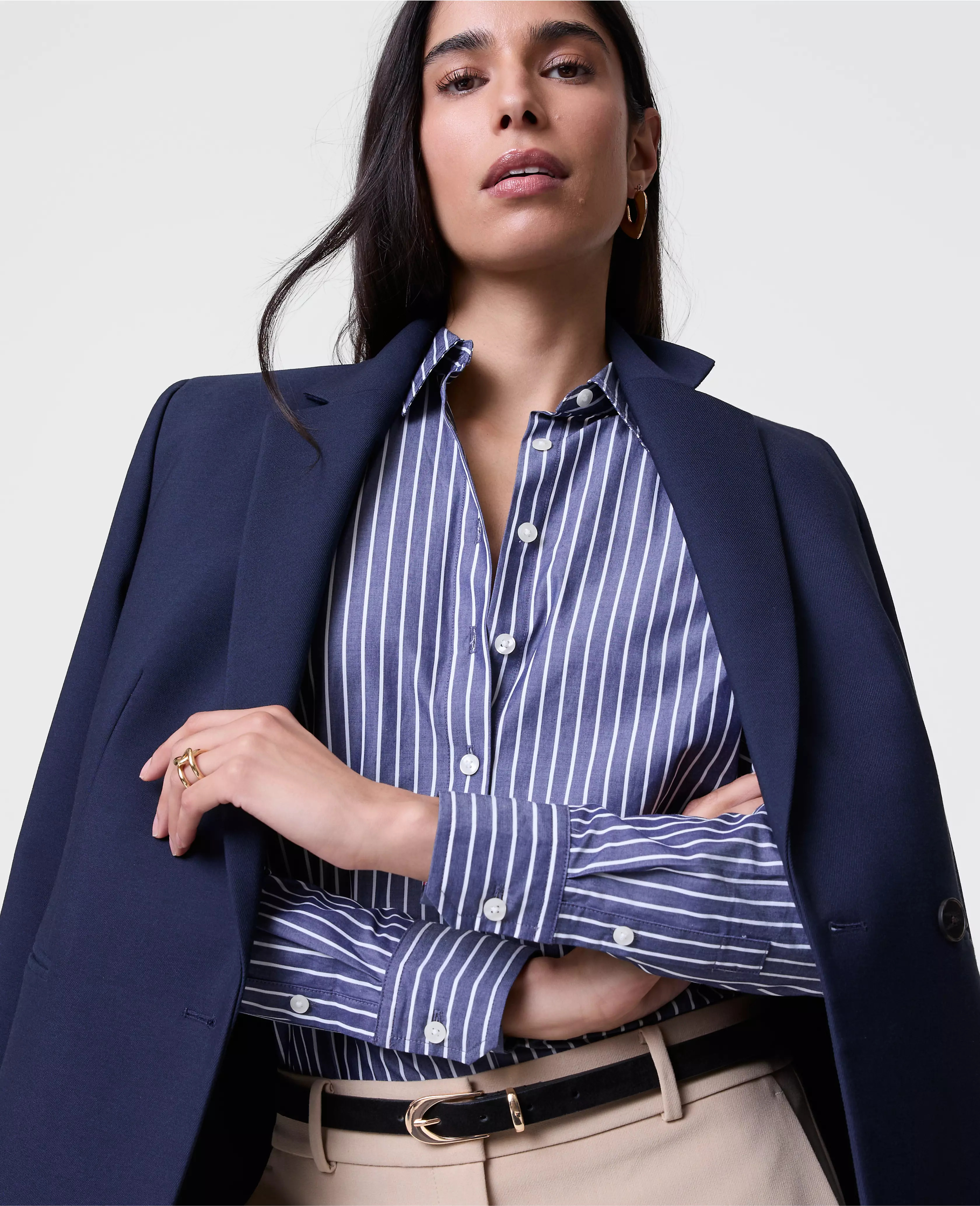 Striped Perfect Shirt | Ann Taylor