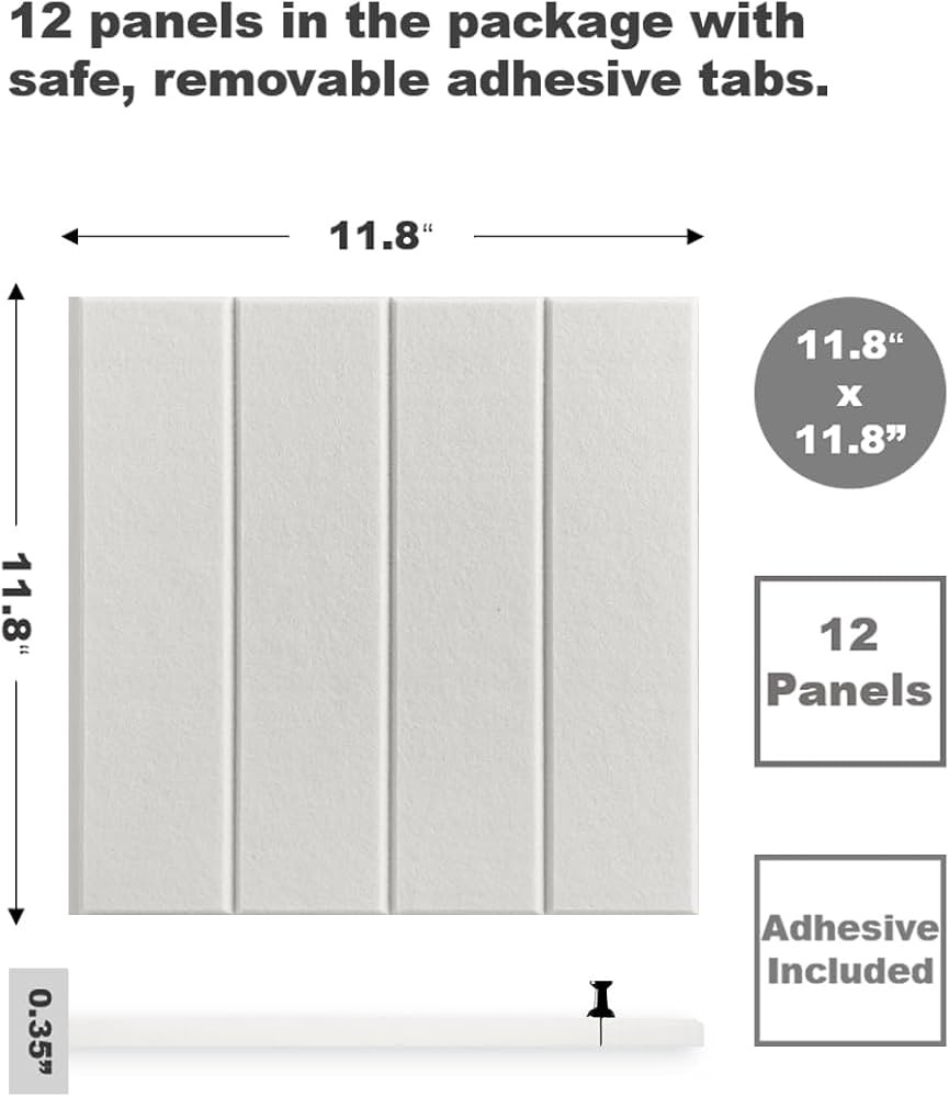 Large Cork Board Alternative - 12-Pack Felt Wall Tiles with Safe Removable Adhesive Tabs, Cork Wa... | Amazon (US)