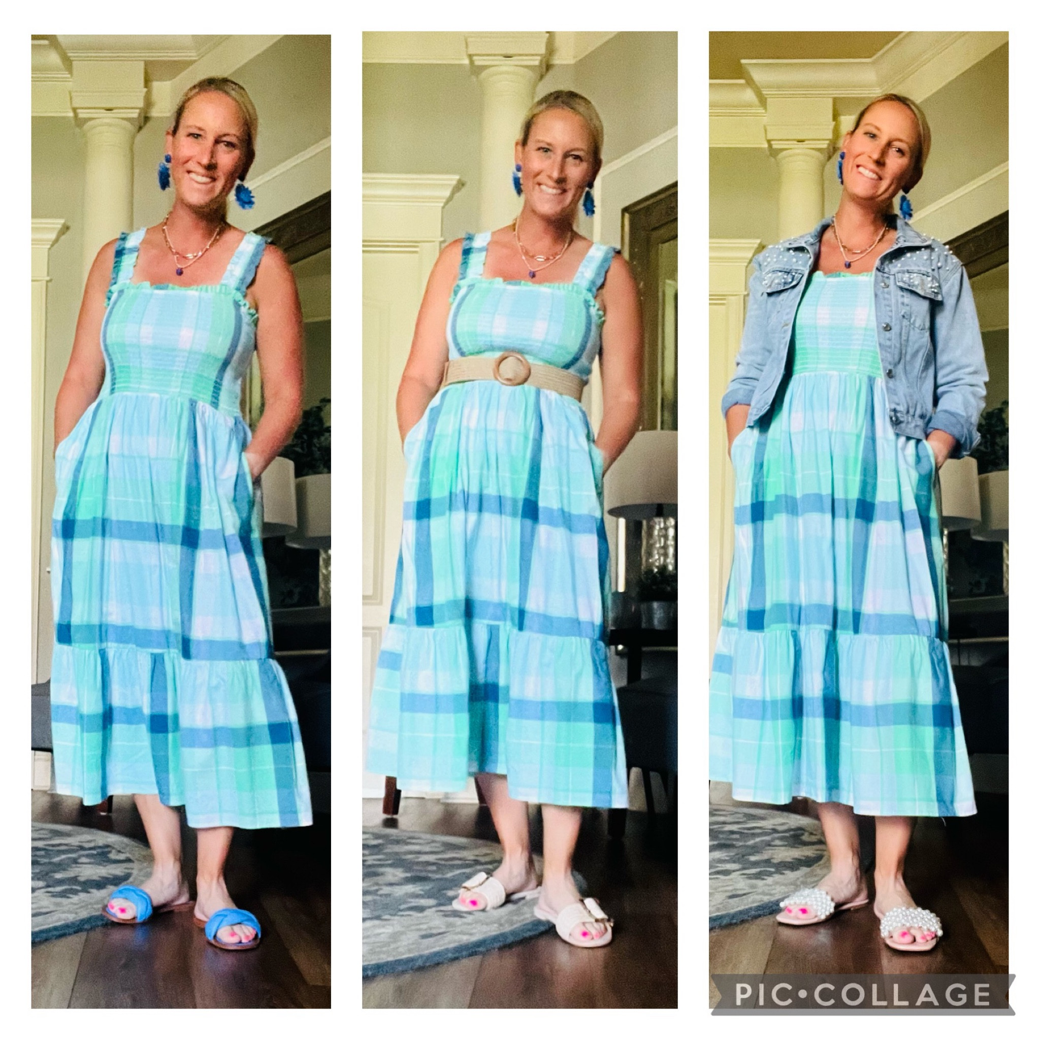 Styled this Wal-Mart dress 3 ways 💕 Wearing a Small. Comes in 2 other colors  

#LTKunder50 #LTKstyletip