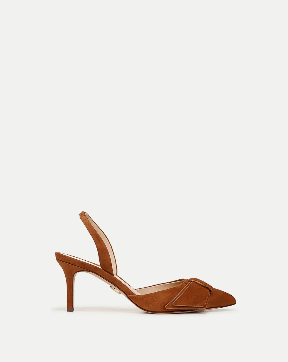 Lisbeth Suede Slingback Pump | Veronica Beard