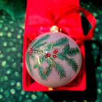 Li Bien Style Christmas Birds in Pine Boughs 3 Inch Shape Hand Painted Tree Glass Ornament. A Vintage Gift | Etsy (US)