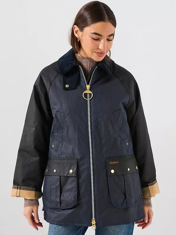 Barbour Kettlewell Wax Jacket - Navy | Very (UK)