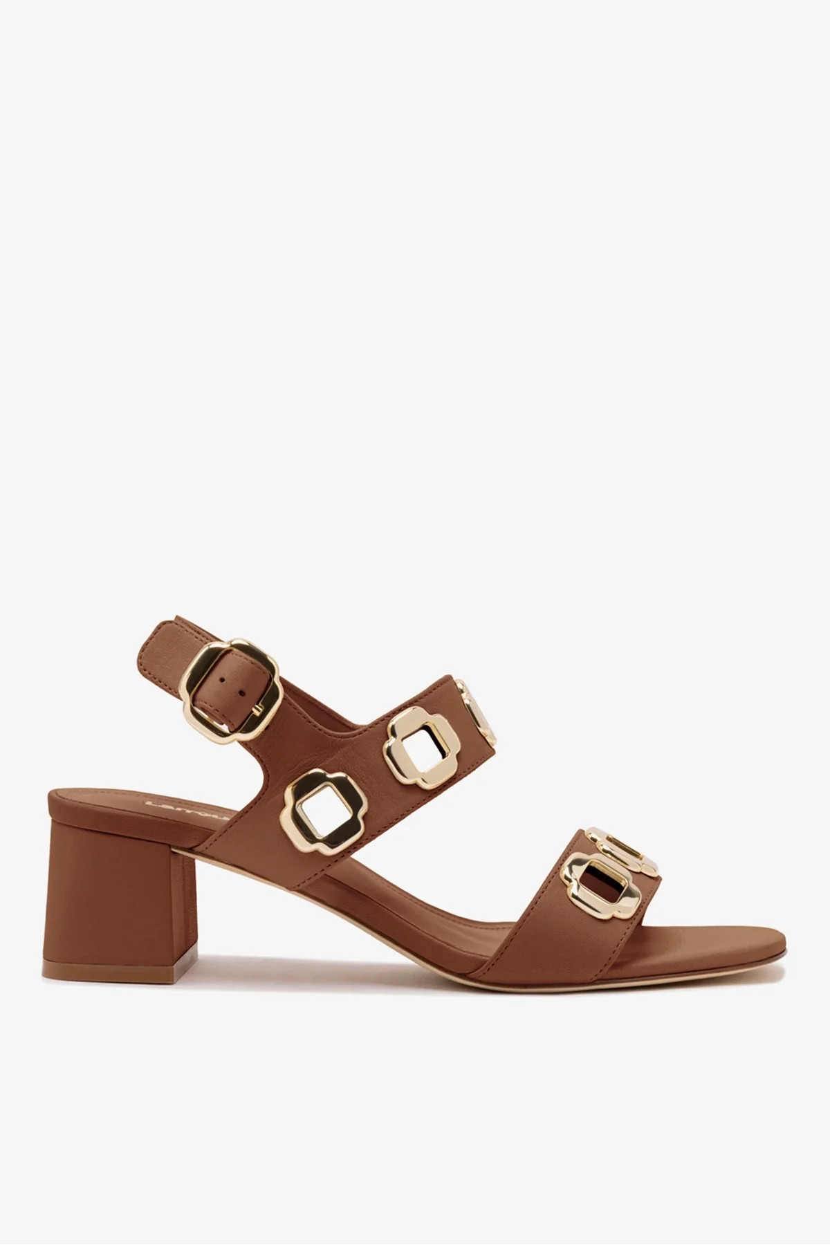 Milan Sandal In Caramel Leather | Larroude