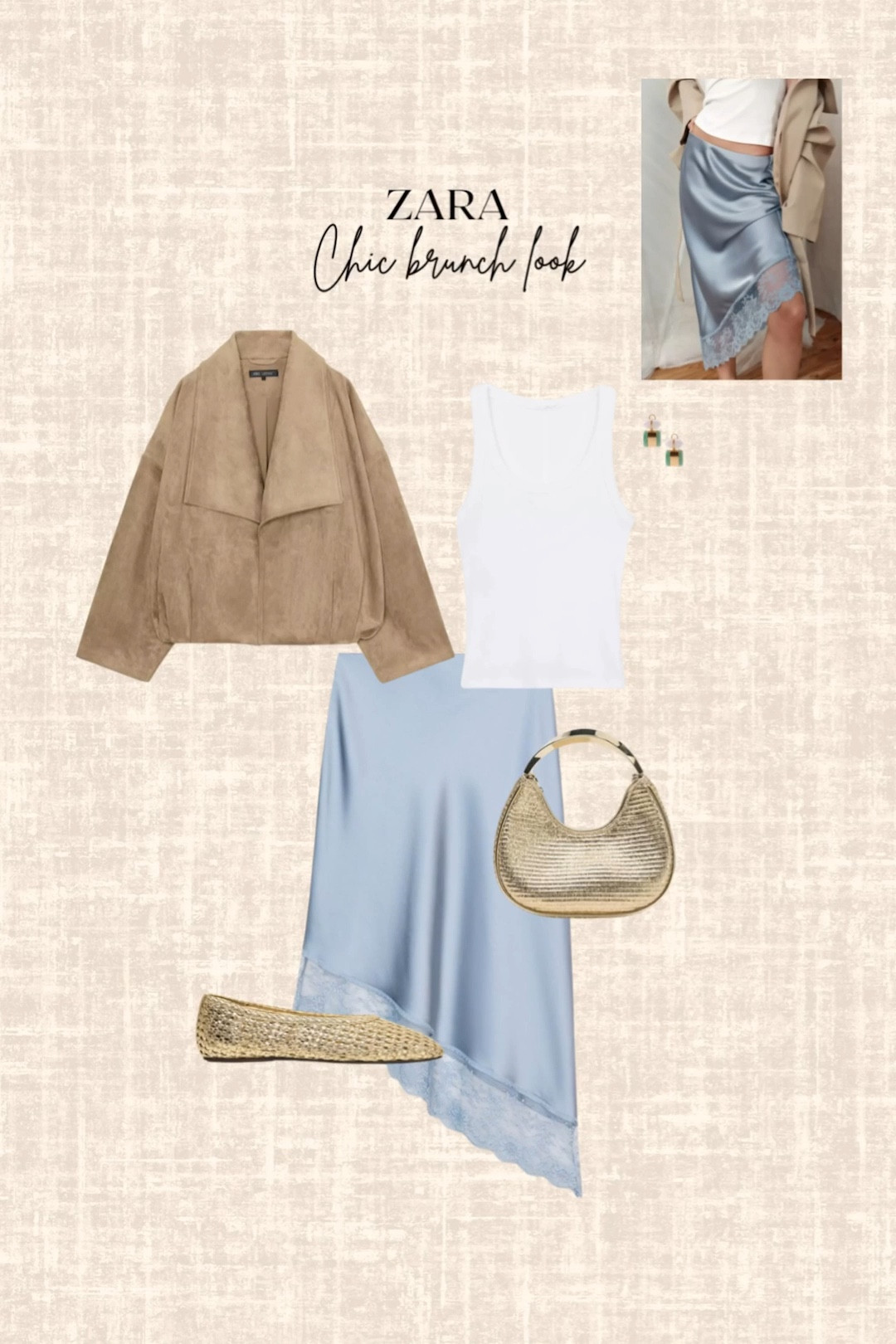 Zara Chic brunch look!

Lace skirt, jacket, top, bag, heels, spring look

#LTKSeasonal #LTKootd #LTKSpringSale