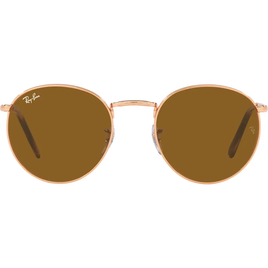 Ray-Ban New Round 50mm Phantos Sunglasses in Rose Gold at Nordstrom | Nordstrom