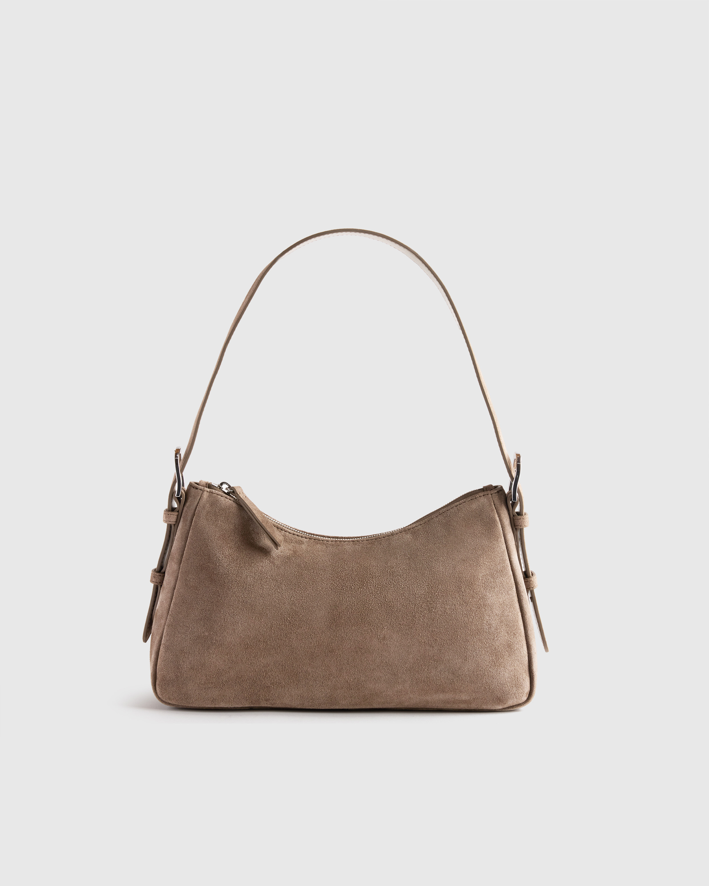 Quince | Women's Sutton Suede Small Shoulder Bag in Pebble, Suede Leather | Quince