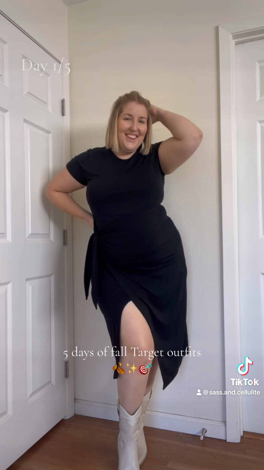 Day 1 of 5 days of fall Target outfits for Target Circle week🍂✨🎯 I’m wearing a size XL in this super soft cozy black dress! 

#LTKmidsize #LTKsalealert #LTKSeasonal