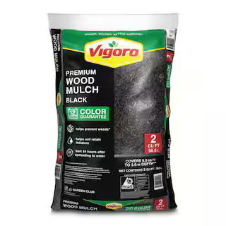 2 cu. ft. Premium Black Wood Shredded Bagged Mulch | The Home Depot