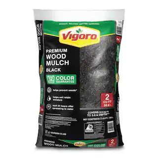 Vigoro 2 cu. ft. Bagged Premium Black Wood Mulch 52050197 - The Home Depot | The Home Depot