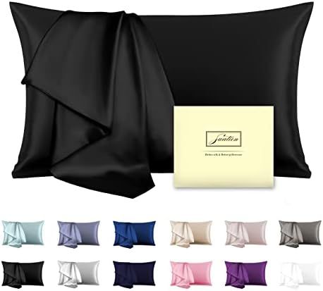 Mulberry Silk Pillowcase for Hair and Skin Pillow Case with Hidden Zipper Soft Breathable Smooth ... | Amazon (US)