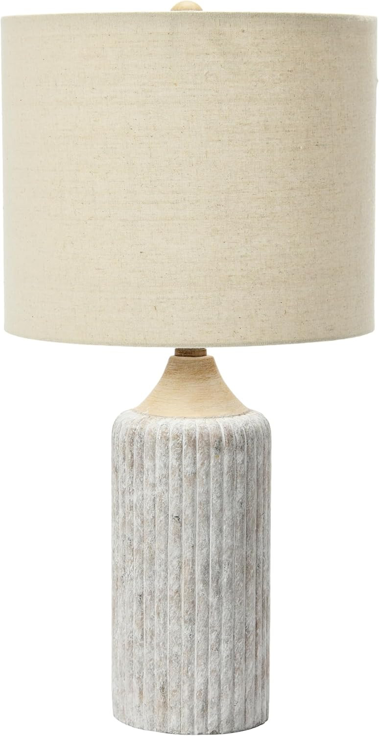 Creative Co-Op 12" Round Desk Lamp, Cement Grey,23.5" H x 12" L x 12" W; 5' Cord | Amazon (US)