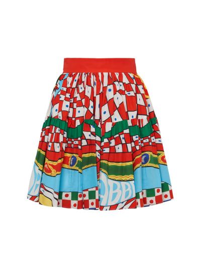 Carretto print cotton poplin mini skirt - Dolce & Gabbana - Women | Luisaviaroma | Luisaviaroma