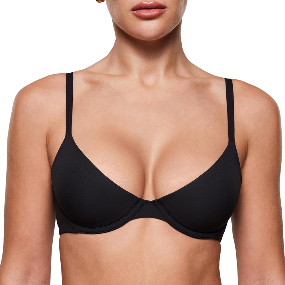 INLYRIC Women's Inbarely Plus Balconette Bra - Lightly Padded Underwire Sexy Tshirt Demi Bras Sup... | Amazon (US)