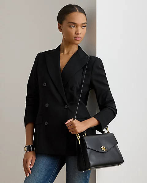 Bolso satchel Farrah mediano de piel para Women | Ralph Lauren® ES | Ralph Lauren (ES & PT)