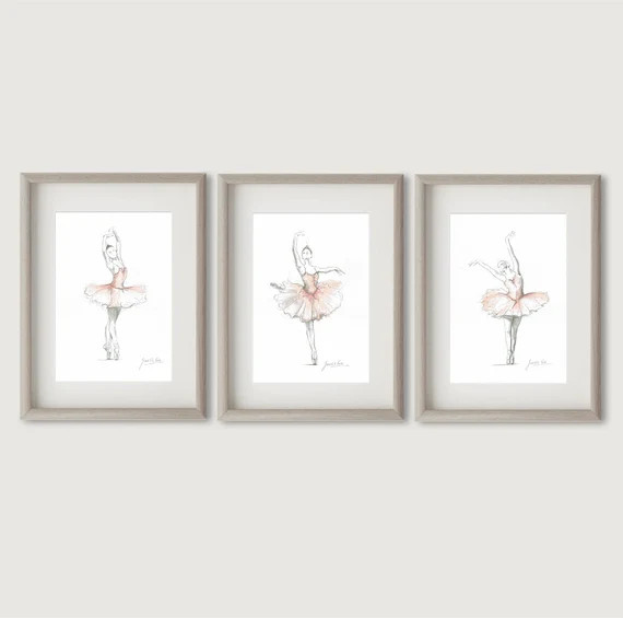 Set of 3 Ballerina Ballerina Prints Ballerina Picture Pink | Etsy | Etsy (US)