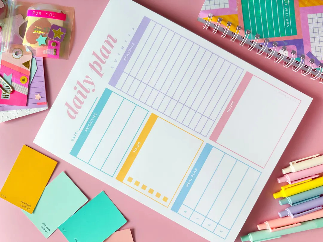 Daily Planner, Notepad, 50 Pages, Tear-off Pages, Daily Schedule, To-do List, Daily Plan Notepad,... | Etsy (US)