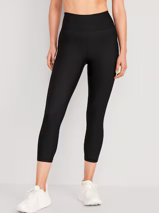 High-Waisted PowerSoft Crop Pocket Leggings | Old Navy (US)