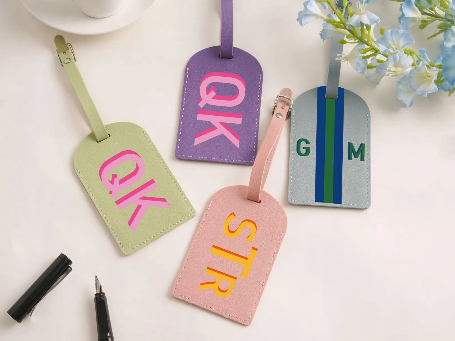 Personalized Luggage Tag with Shadow Monogram,Custom Travel Bag Tag,Initial Name ID Tag,Gift for ... | Etsy (US)