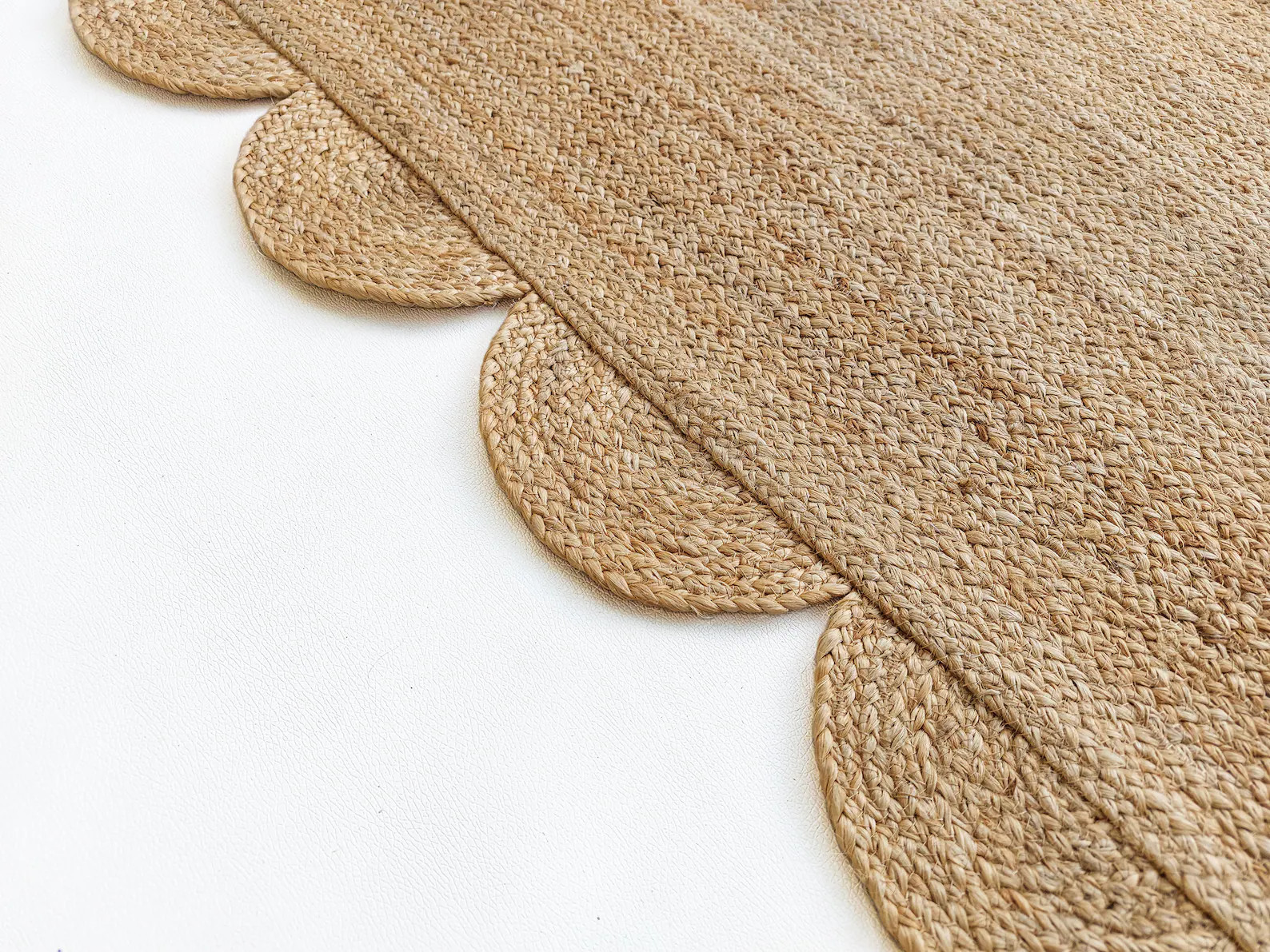 Scalloped Runner Rug, Jute Scallop Rug, Jute Runner Rug, Natural Jute Rug, Hallway Runner Rug, Ru... | Etsy (US)