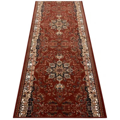 Motour Power Loom Red Rug Charlton HomeÂ® Rug Size: Runner 3' x 9' | Wayfair North America