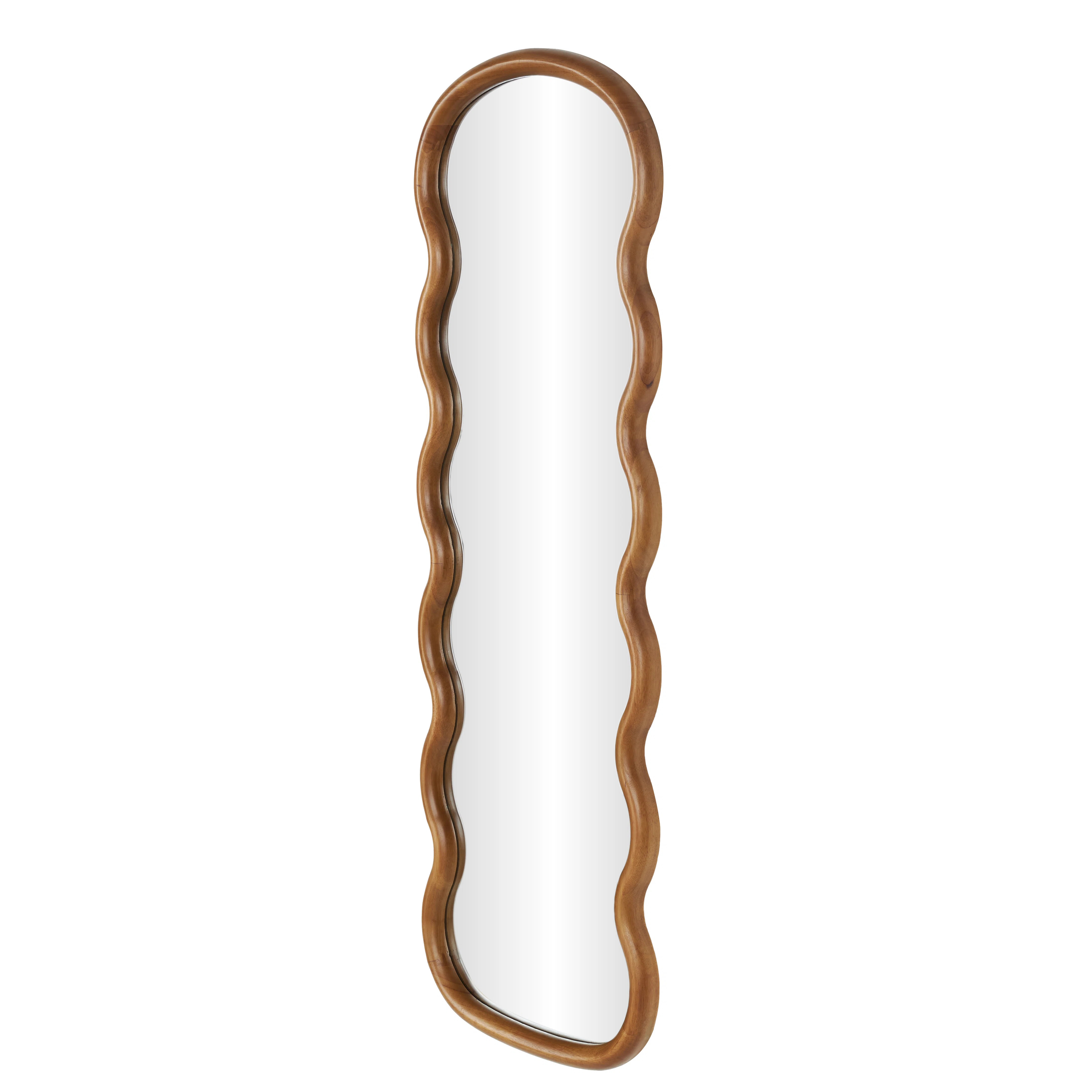 Mercer41 Cole And Grey Wood Wavy Room Brown Wall Mirror | Wayfair | Wayfair North America