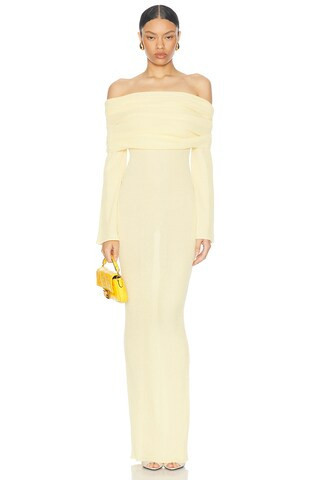 SER.O.YA Galleria Dress in Butter - Yellow. Size L (also in M, S, XS). | FWRD 