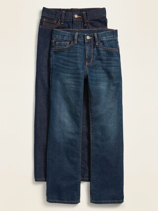 Straight Non-Stretch Dark-Wash Jeans 2-Pack For Boys | Old Navy (US)