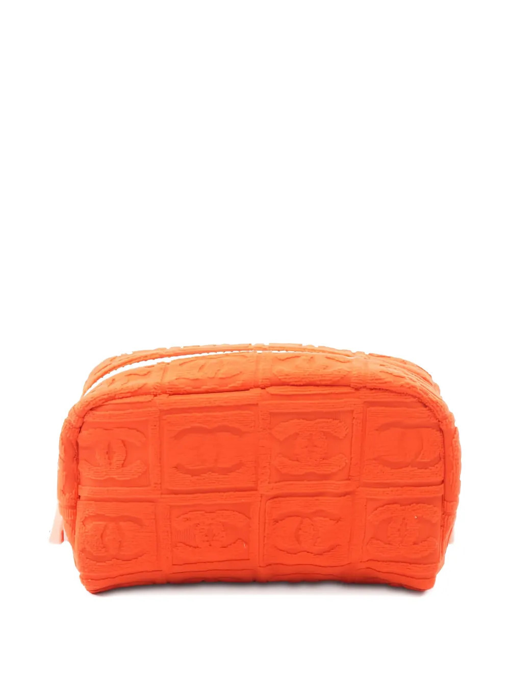 CHANEL Pre-Owned 2002-2003 coco mark pile pouch - Orange | Farfetch Global