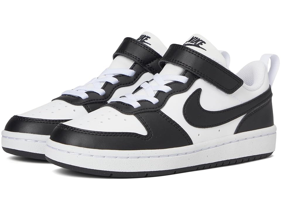 Nike Kids Court Borough Low Recraft (Little Kid) Kid's Shoes White/Black 1 : 2 Little Kid M, Leather | Zappos