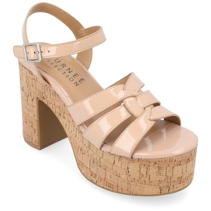 Journee Collection Womens Jania Tru Comfort Foam Buckle Platform Sandals | Target