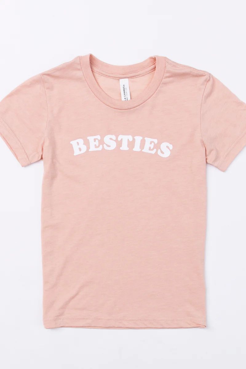 Besties Graphic Toddler Tee Peach | The Pink Lily Boutique