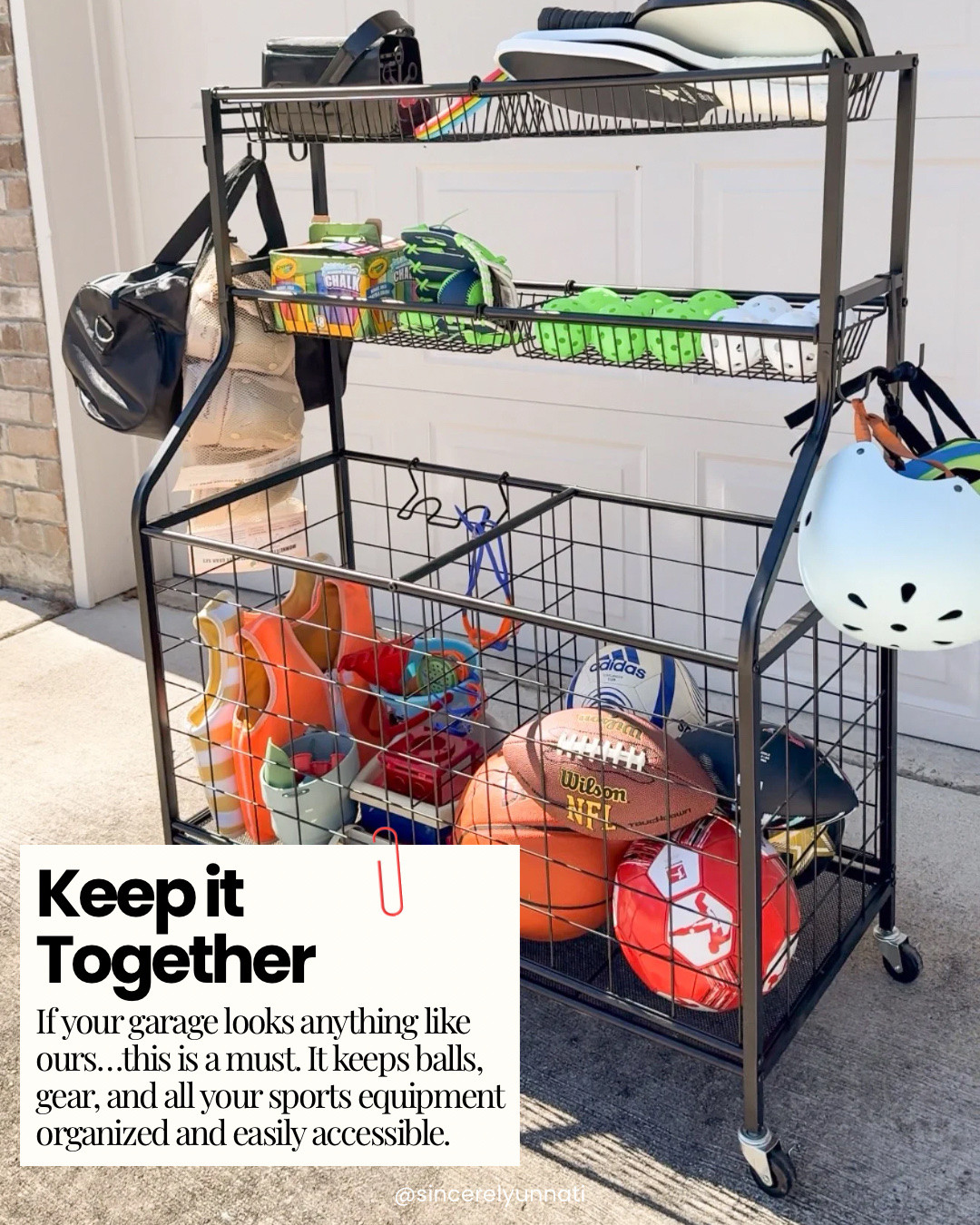Sports Organization Cart - Garage Cart, Sports equipment organization 

If your kids are in their sports era right now…Same! 🤍⚾️🏈🏀

Between practices, games, and everything in between, I’ve found a few things that actually make life easier and more fun for all of us.

These are all things we use on repeat—and they make the best gifts too.

Save this for birthdays, holidays, or the next time you need a quick gift idea!
.
.
.
#sportskids #sportsmomlife #giftideasforkids #momlifehacks #youthsports | sports gift ideas for kids, sports mom essentials, baseball mom life, kids sports gear must haves, youth sports gifts, sports organization ideas, gifts for boys who love sports, kids athletic gear, practical gift ideas for kids

#LTKKids #LTKHome #LTKSaleAlert