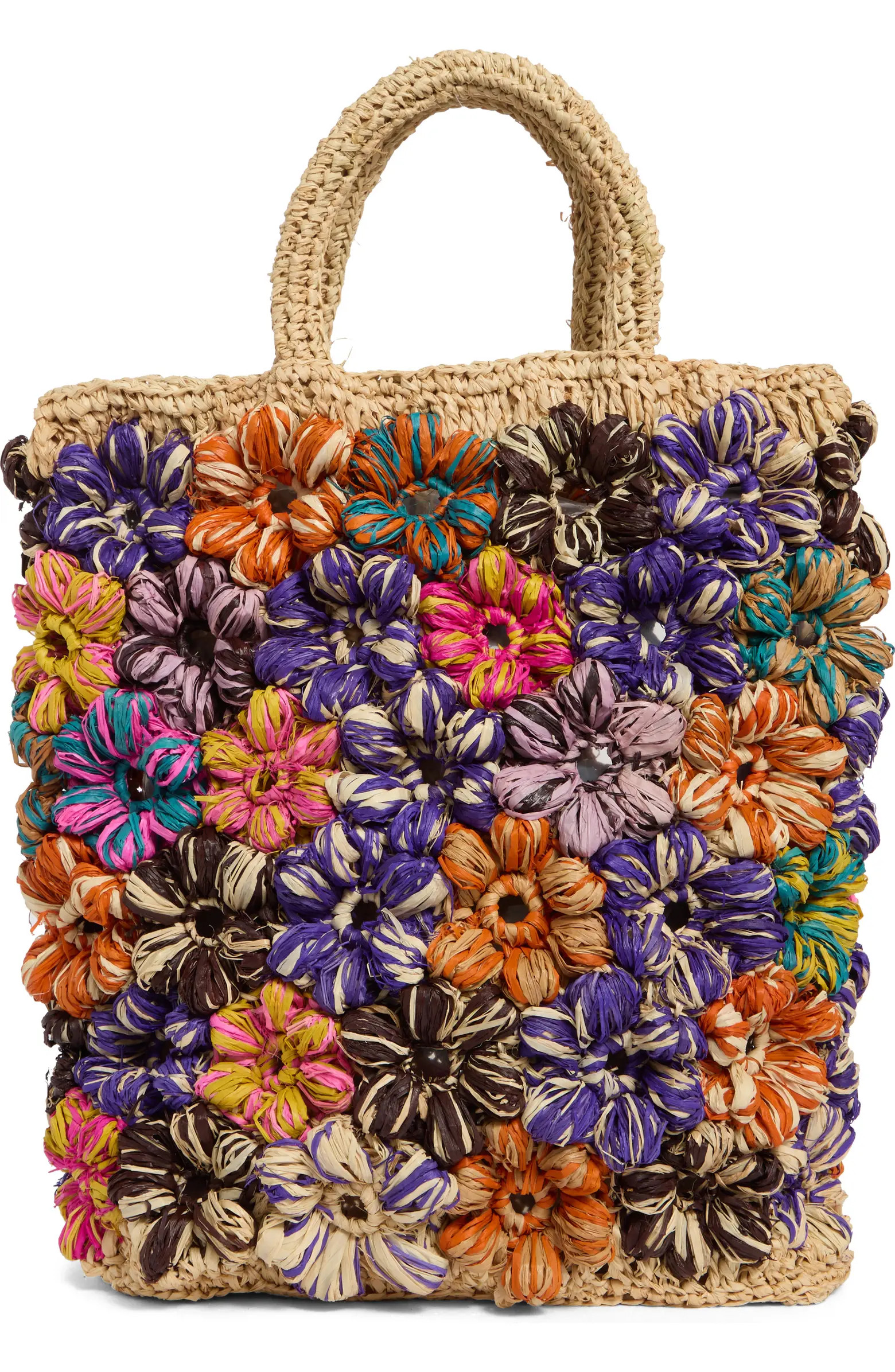 URBAN EXPRESSIONS HANDBAGS Floral Raffia Tote Bag | Nordstromrack | Nordstrom Rack