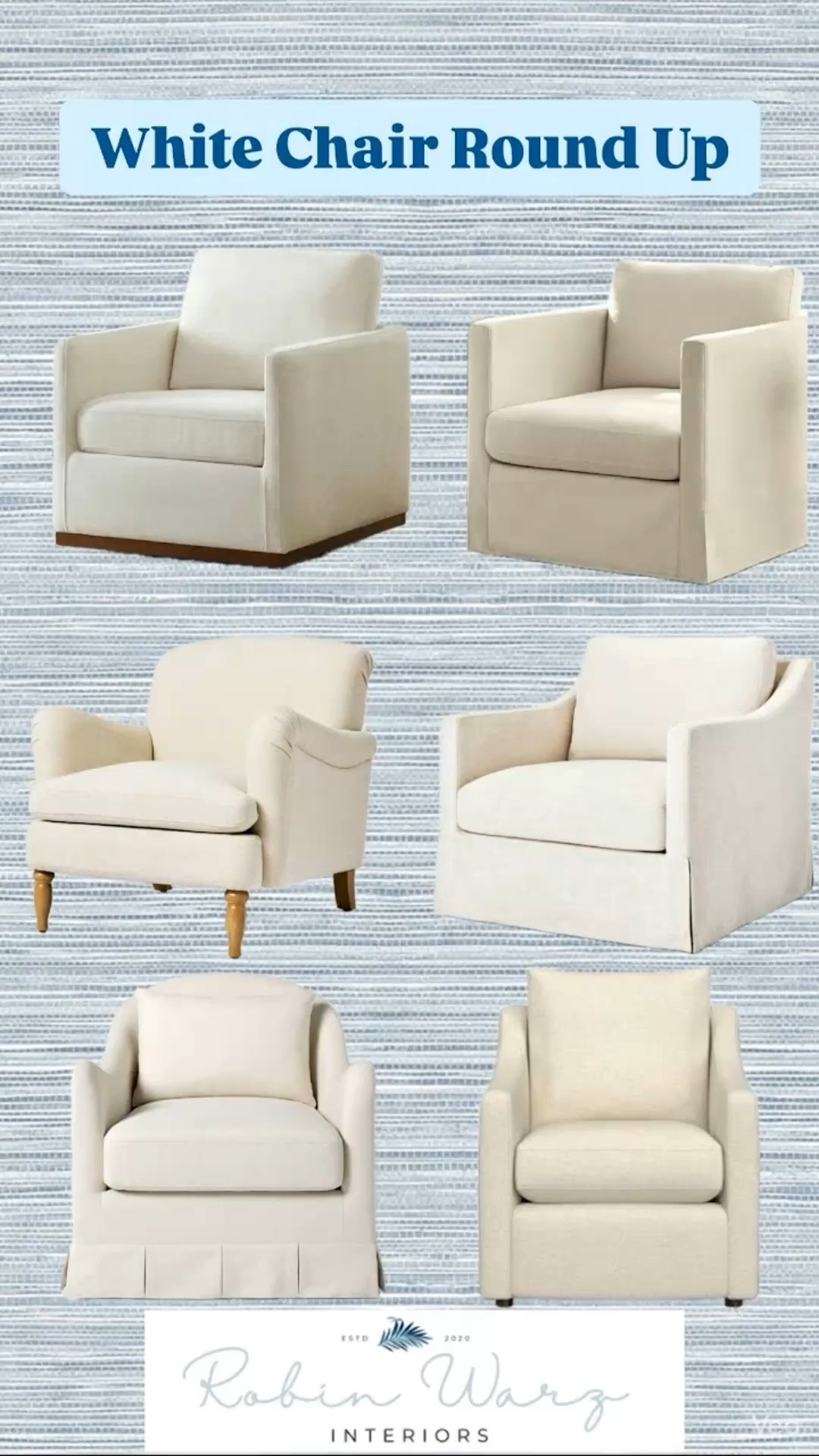 White arm chairs and swivel chairs are my go-to for a light, layered living room. 🤍 They keep the space feeling fresh but still cozy—and a swivel just makes everything more functional (hello, open concept seating!).

If your room feels heavy or outdated, try adding a white accent chair, cream upholstered swivel chair, or slipcovered club chair. It’s an easy way to brighten a coastal living room, warm up a neutral space, or soften a room with dark floors.

Sharing my favorite white living room chairs, modern swivel chairs, coastal accent chairs, and classic upholstered armchairs in my LTK. These are stylish, versatile, and perfect for creating a collected, designer look.

white arm chairs, white swivel chairs, cream accent chair, upholstered swivel chair, coastal living room furniture, neutral living room decor, modern traditional style, slipcovered chair, classic home decor, light and airy interiors

#LTKhome