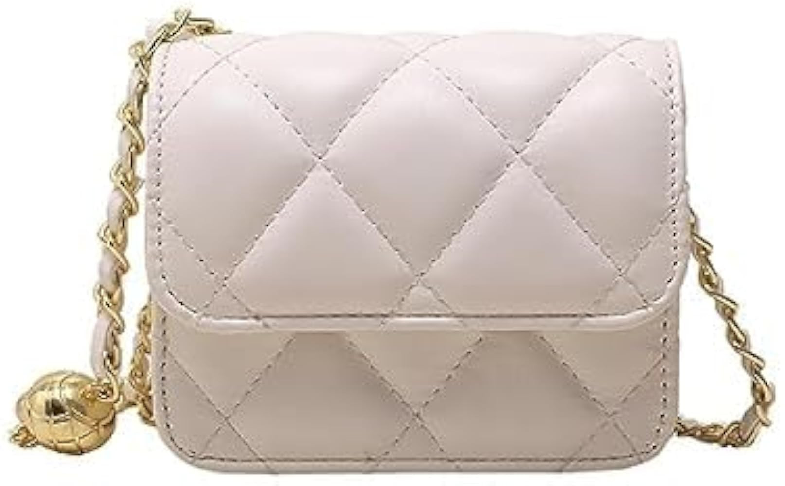 NXITK Mini Crossbody Leather Waist Bag - Fashionable Small White Belt Purse | Amazon (US)