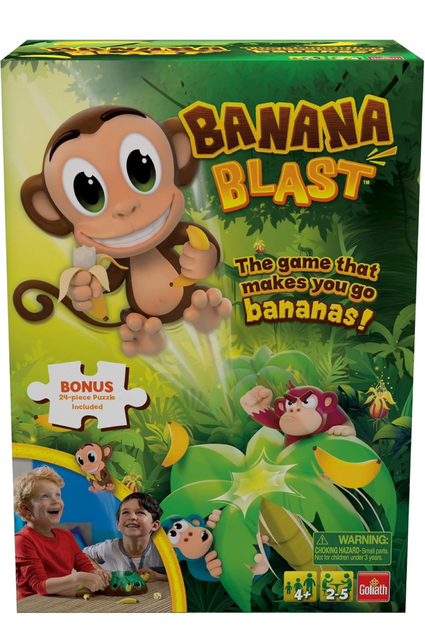 Banana blast! 🍌 so fun for the family. Pull the bananas from the base, one random one will cause the monkey to pop up and you have to try and catch it! Whoever has the most bananas at the end wins! Family game night.

#LTKFamily #LTKKids