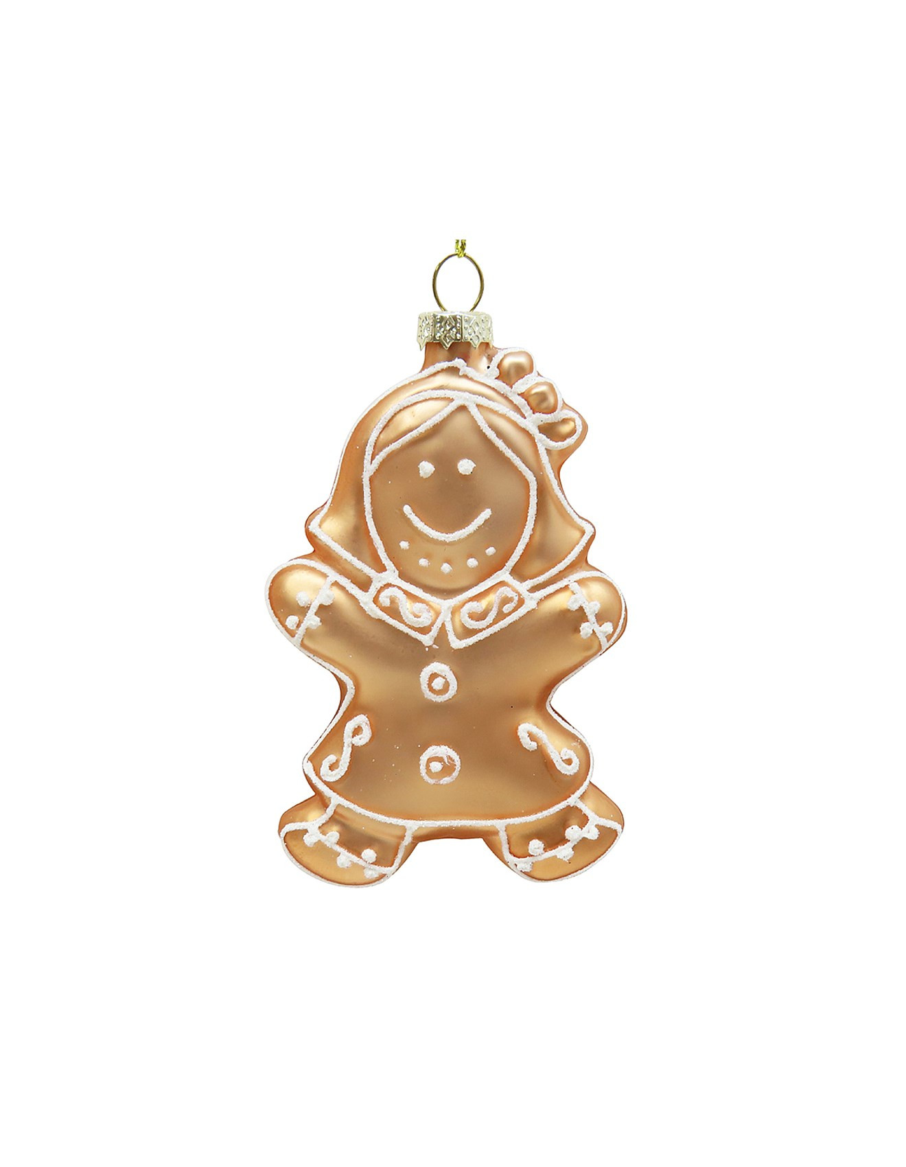 10CM GINGERBREAD GIRL GLASS ORNAMENT | David Jones (Australia & New Zealand)