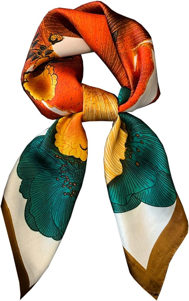 Dailyacc Hair Bandanas Scarf For Women Lightweight Fashion Neck Silk Satin Head Scarves For Sleep... | Amazon (US)